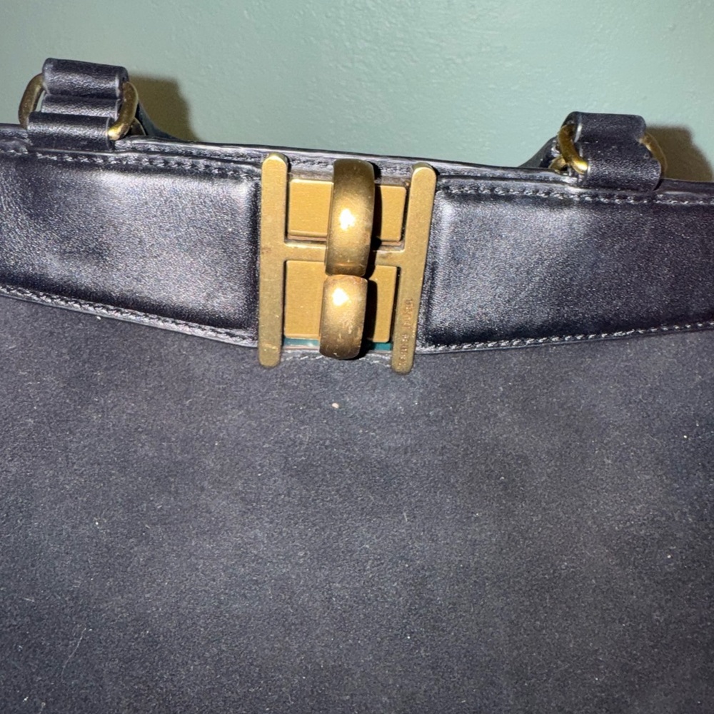 Henri Bendel Suede Black Handbag - Picture 3 of 6